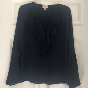 ECI navy blue blouse, XS